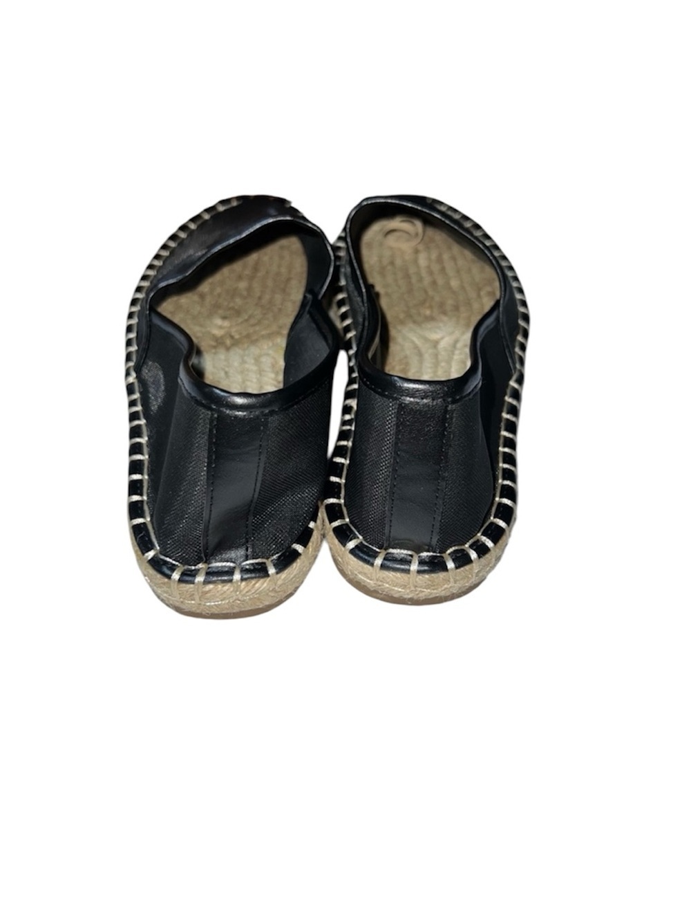 Zara Black Mesh Espadrille Slip-On Loafers - Picture 5 of 8